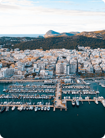 пейзаж с лодками пристань для яхт